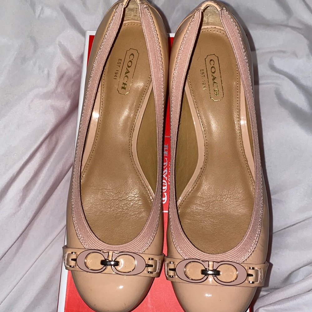 Coach Tandy Patent Blush Dress Shoes